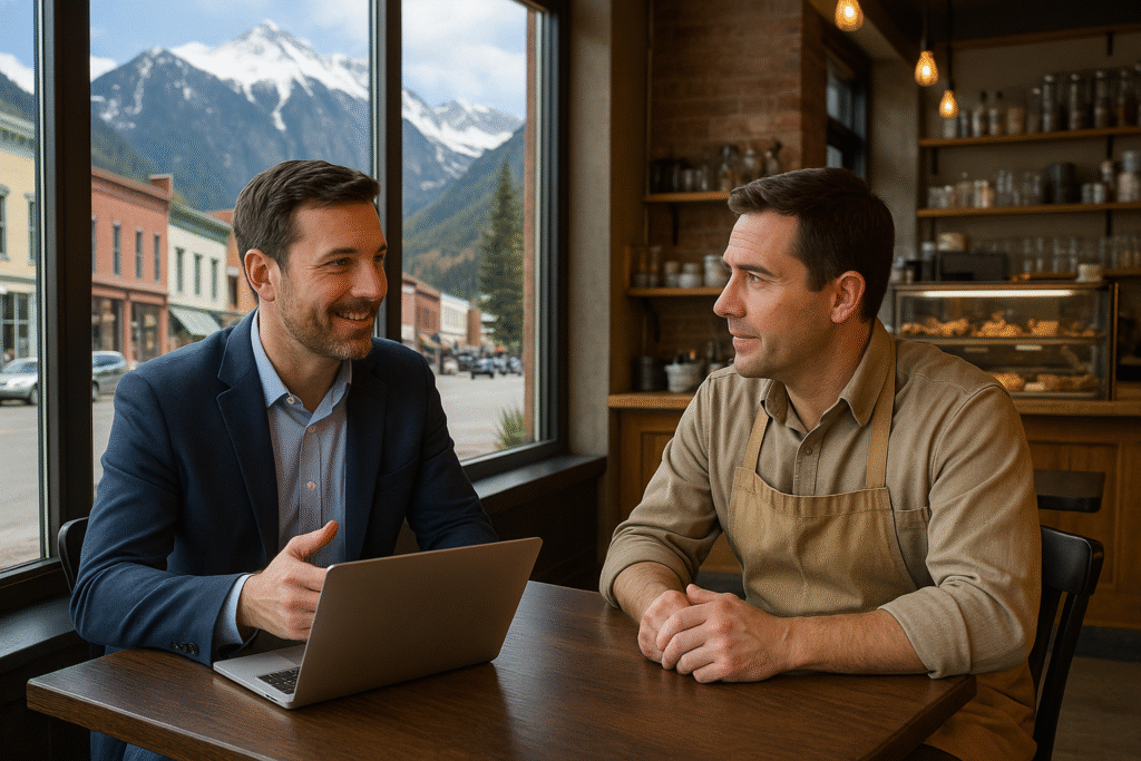 Colorado energy broker helping a local business owner