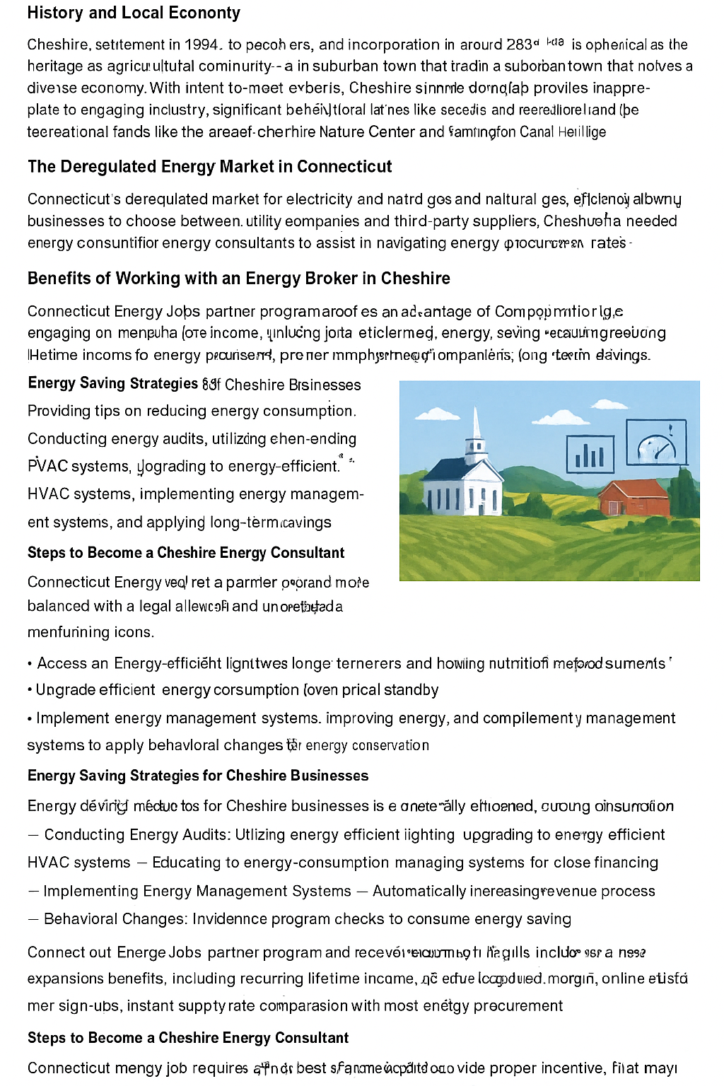 Cheshire CT energy broker and consultant jobs illustration